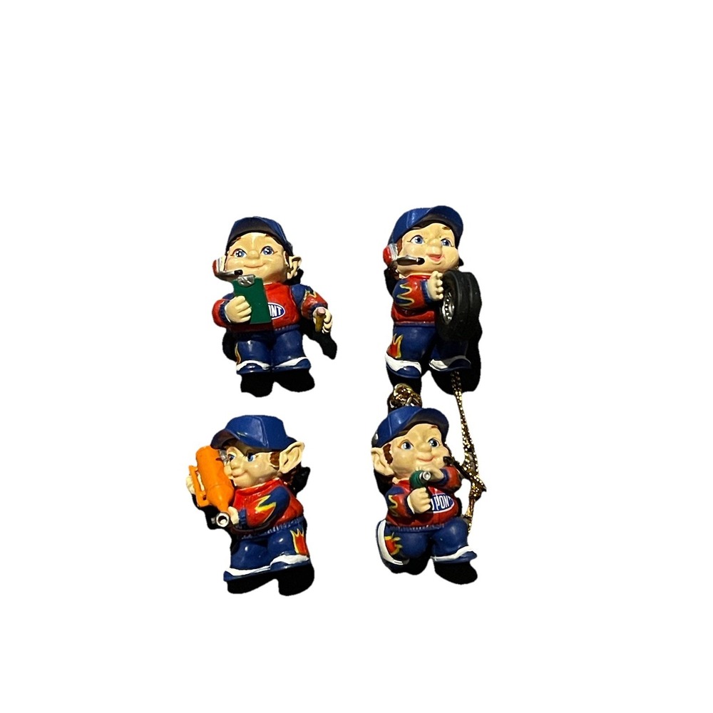2004 NASCAR Jeff Gordon #24 Pit Crew Mini Christmas Ornament 4 Elves